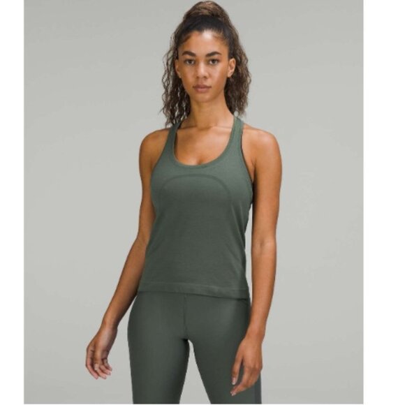 Lululemon Swiftly Tech Racerback Tank 2.0 Race Length, Smoked Spruce | Size 8 - Picture 1 of 8